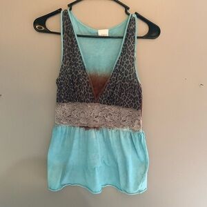 Daytrip Tie-Dye Cheetah Print Tank